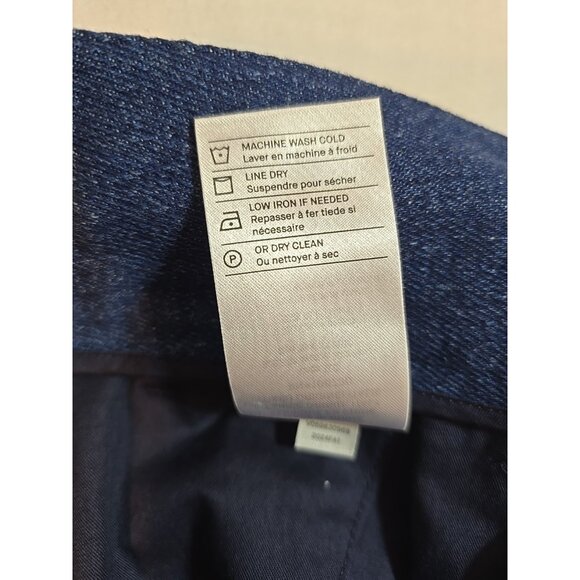 Vince Women denim midi skirt Cotton Fabric made in Italy Pockets Blue Size 8 New - Picture 7 of 13